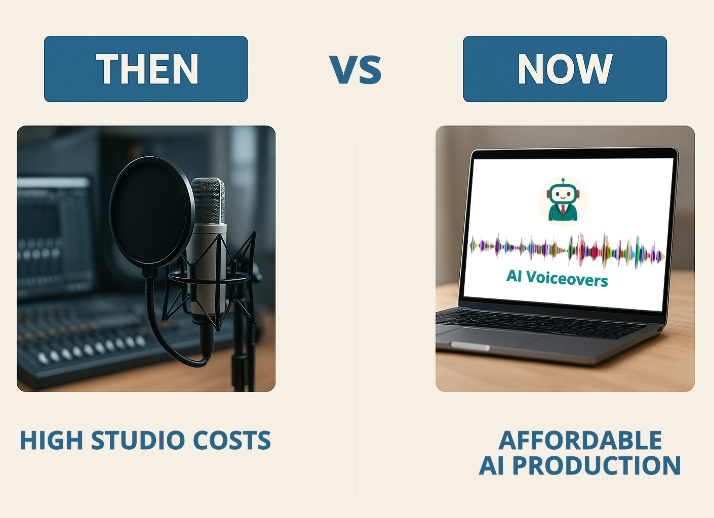 Comparing studio costs and AI voiceover affordability.