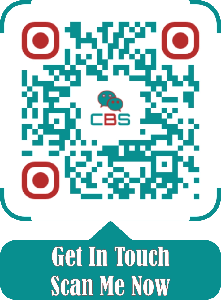 QR code with CBS logo and scan message